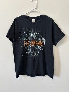 Def Leppard Shirt Mens Large Black Tour 2016 Concert Tee Graphic Rock Band